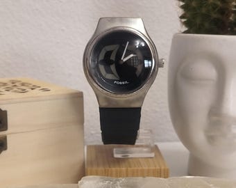 Fossil Big Tic Black Vintage, Unisex, Very Rare, Beautiful