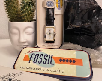 FOSSIL EDICIÓN limitada 1992 Recién casados excelente estado nuevo con etiquetas tm-6291 (A+)