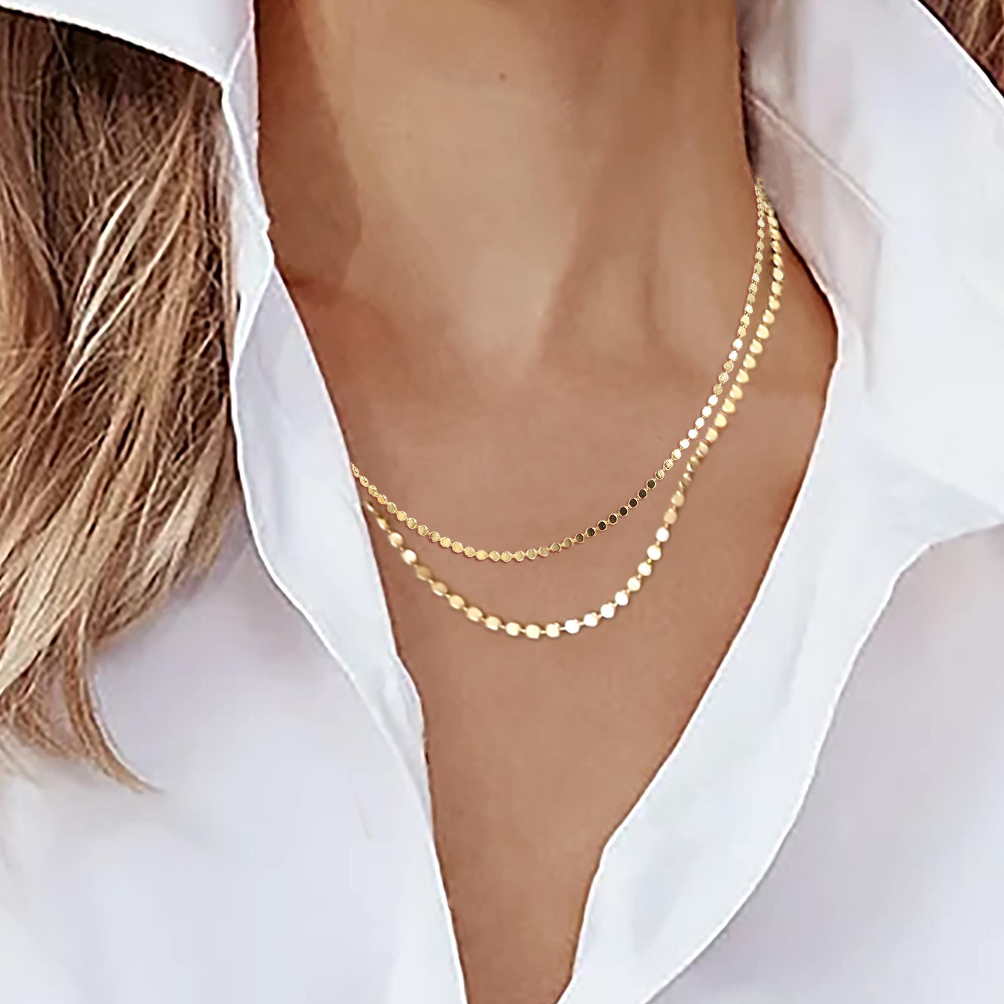 ★Hei★ sv925 flat ball chain necklace HE24FANSW573XXFR Flat Ball Chain | Style Dots Jewelry