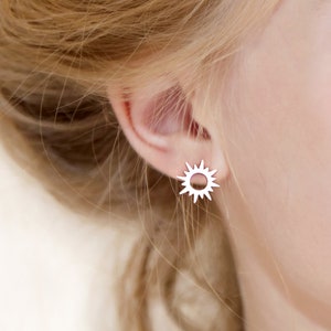 Sunburst Stud Earrings, Sunburst Celestial Earrings, Sun Stud Earrings, Sunburst Earrings, Celestial jewelry, Valentines Gift for Her
