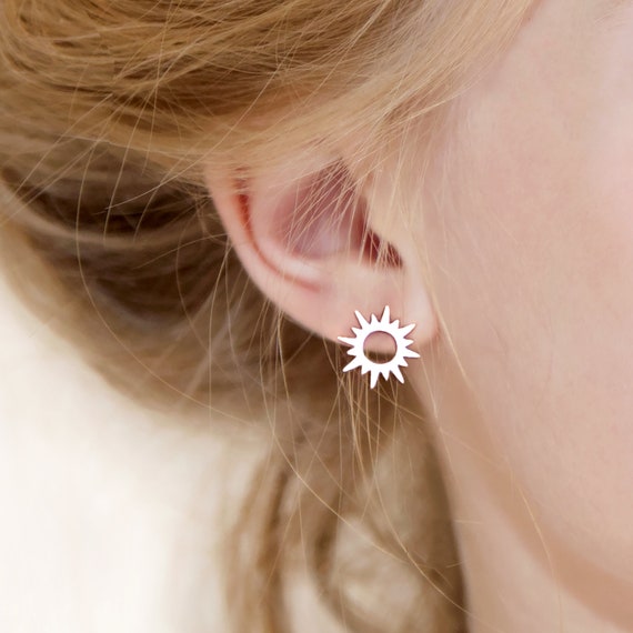 Sunburst stud earrings sale