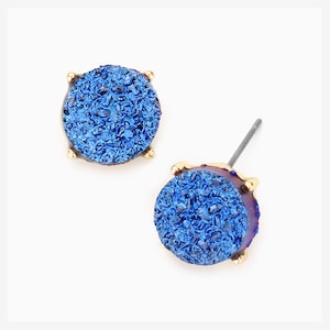 10mm Round Druzy Earrings, Druzy Stud Earring, Oval Druzy Earring, Faux Druzy Stud, Druzy Earring, Druzy Jewelry, Druzy Stone, Gift for her