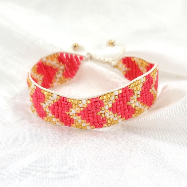 Woven Seed Bead Bracelet Etsy