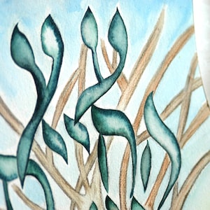 Torah Tree of Life Art: Jewish Watercolor Print, Gift from Israel