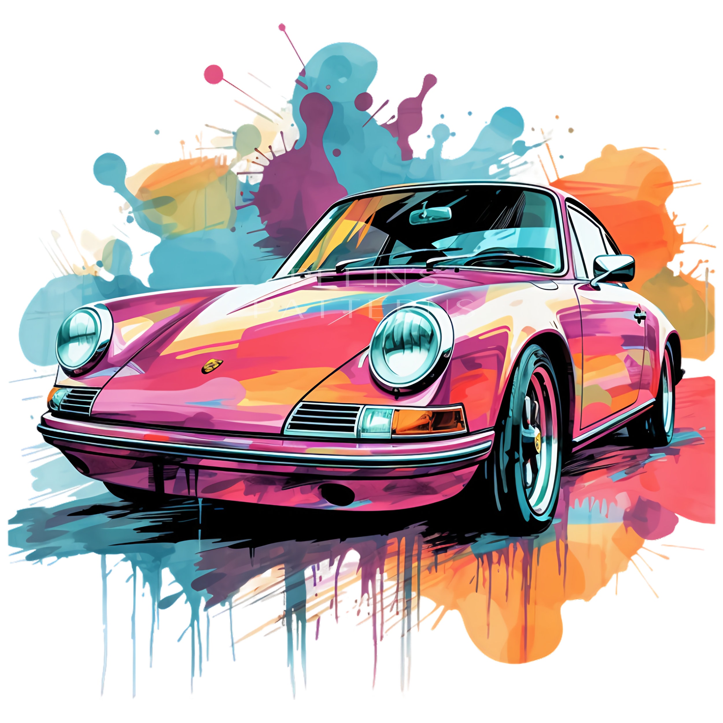 Porsche 911 Clipart PNG - Etsy