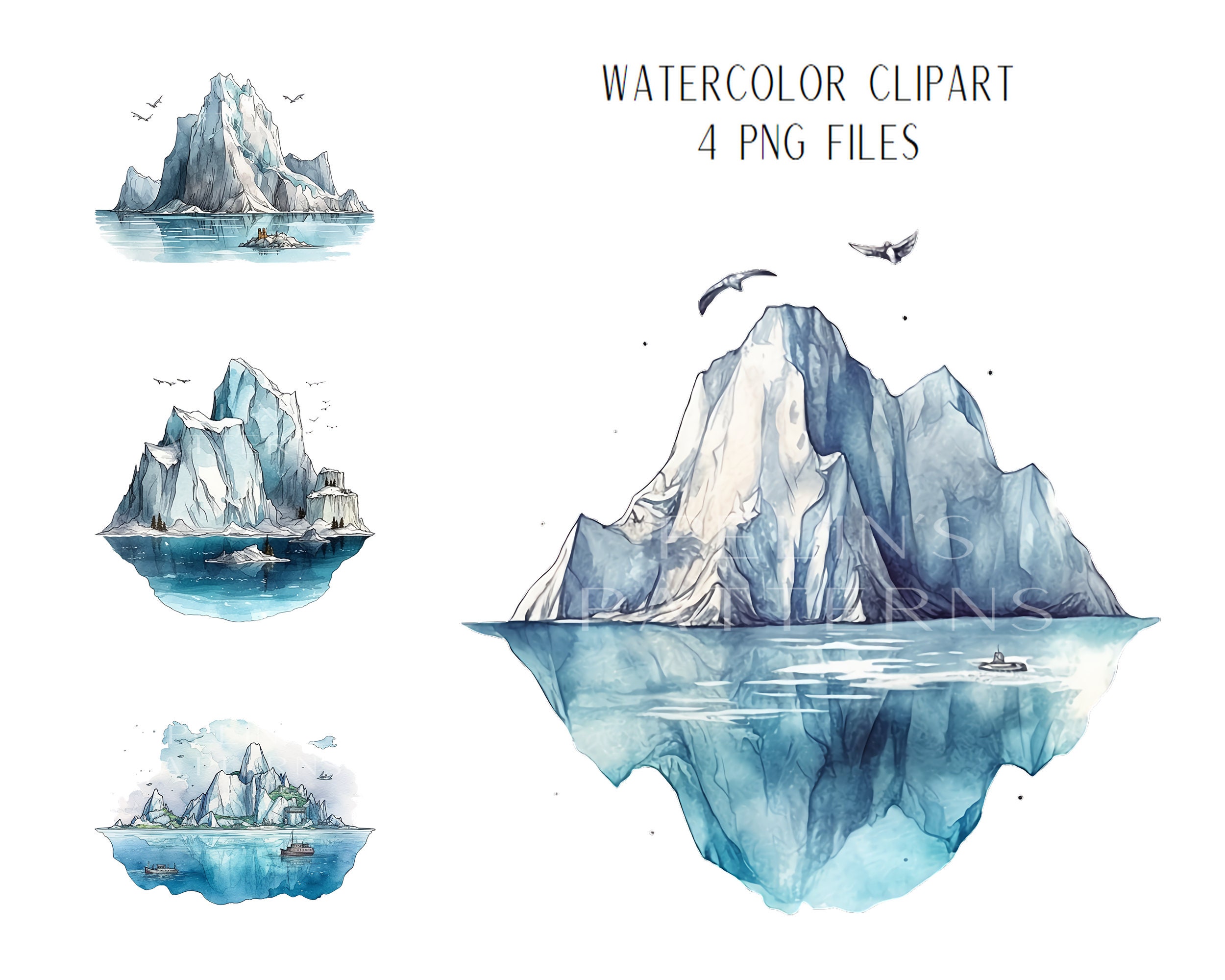 Iceberg Shapes Clipart