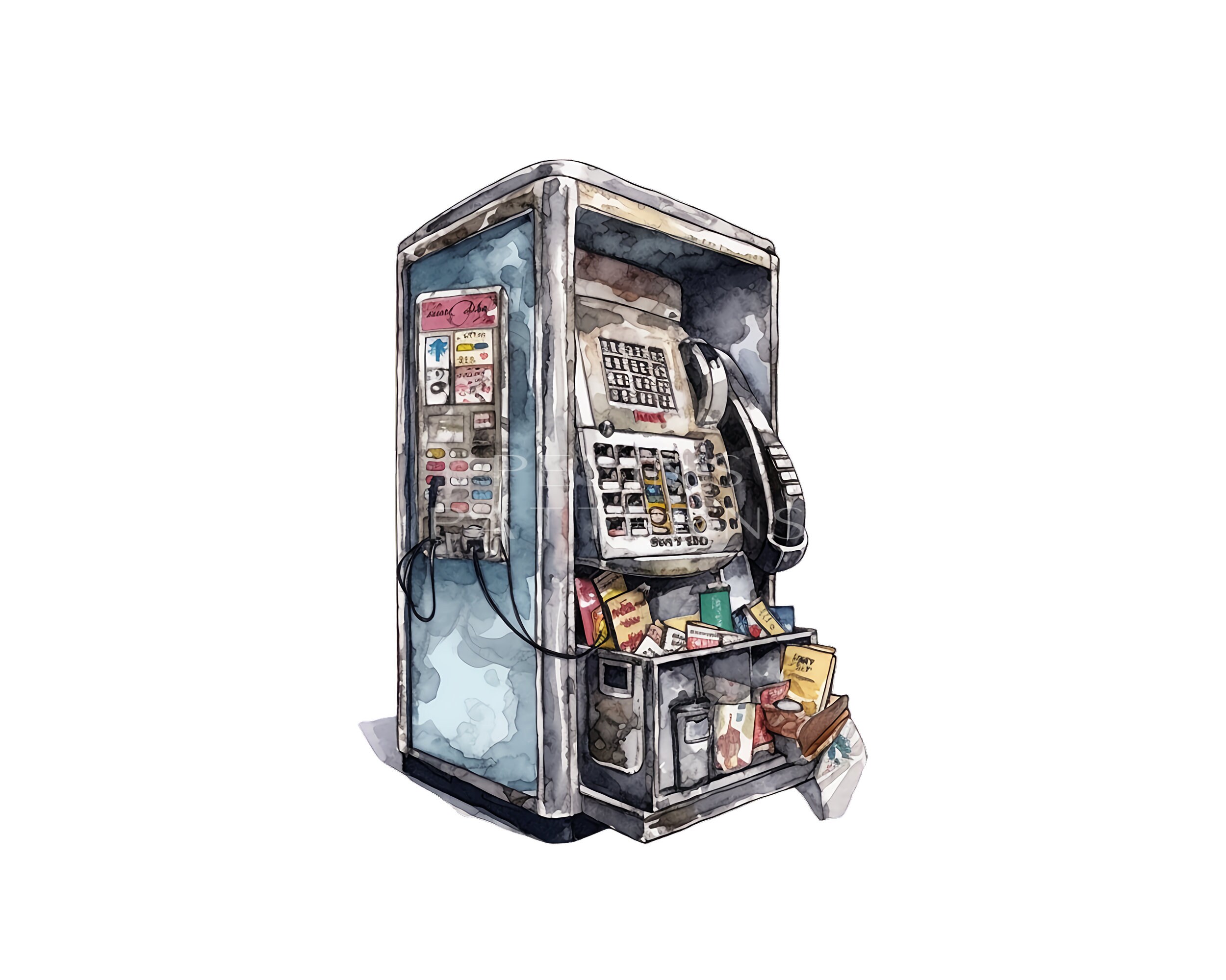 Old Fashioned Payphone Clipart PNG - Etsy