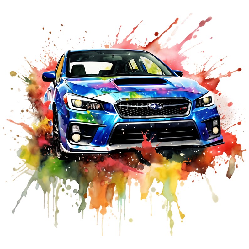 Subaru Impreza WRX Clipart PNG Etsy