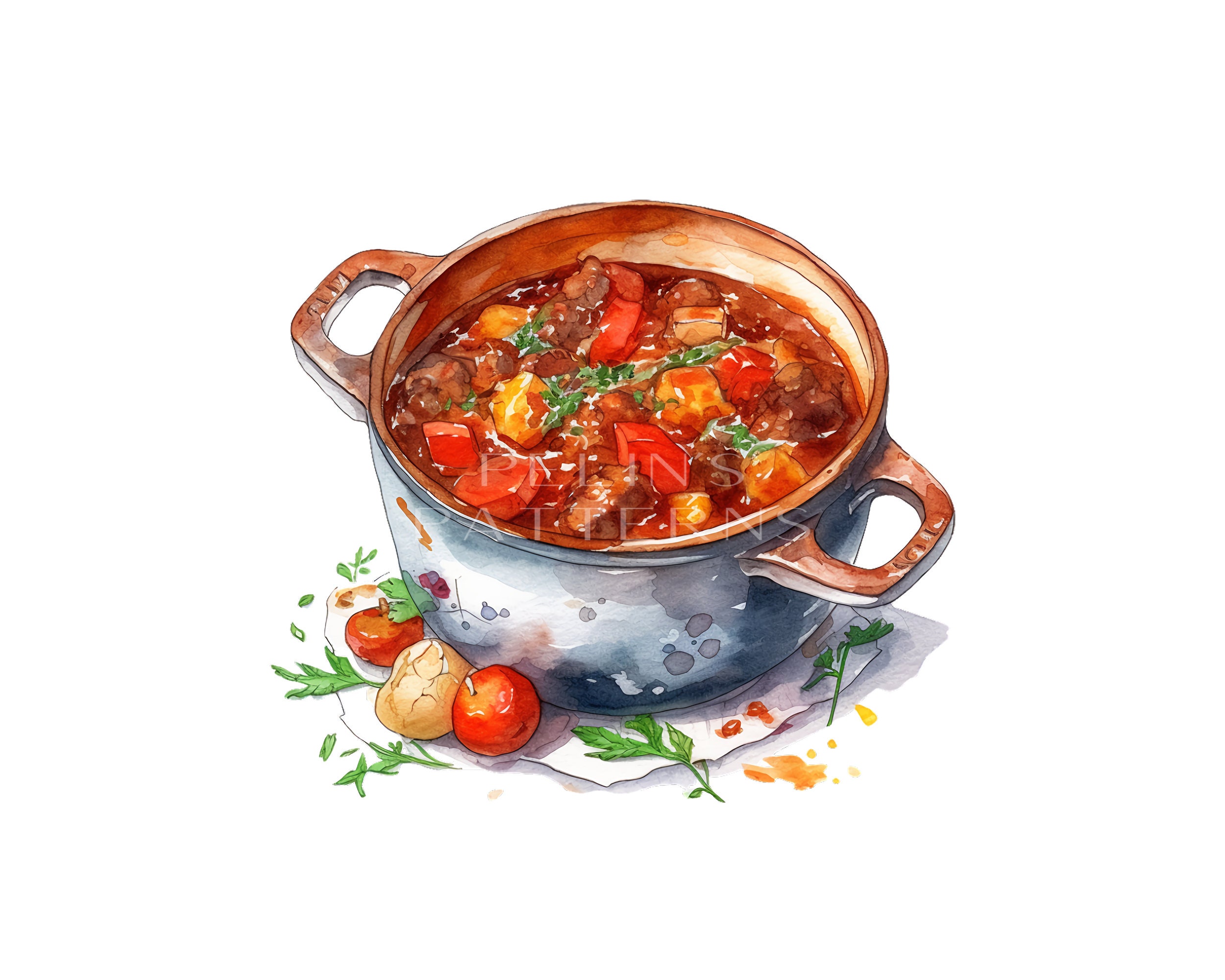 Goulash Watercolor Clipart PNG - Etsy