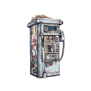 Old Fashioned Payphone Clipart PNG - Etsy