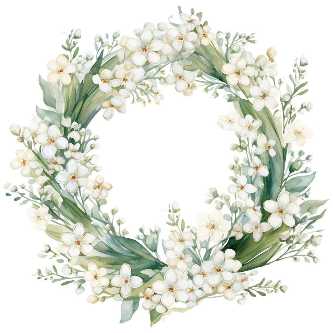 Babys Breath Wreath Png Clipart - Etsy