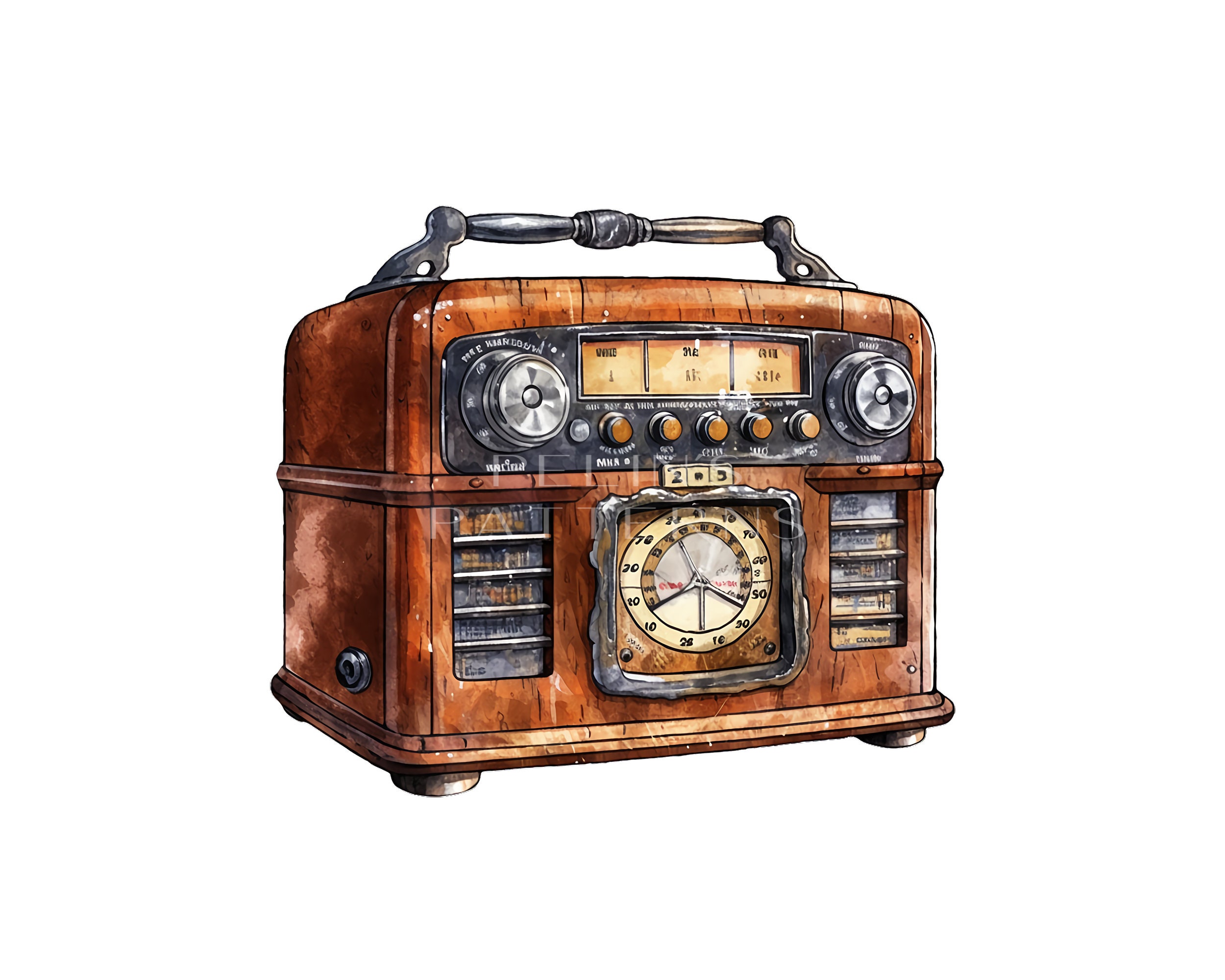 Vintage Radio Dials Clipart PNG - Etsy Australia