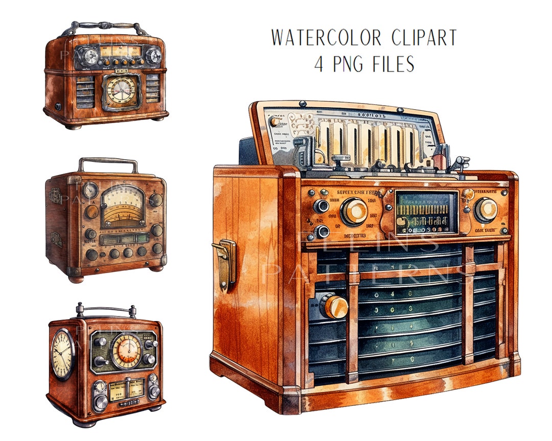 Vintage Radio Dials Clipart PNG - Etsy Australia