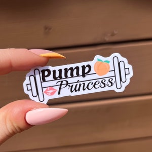 Pump princess waterproof gym sticker