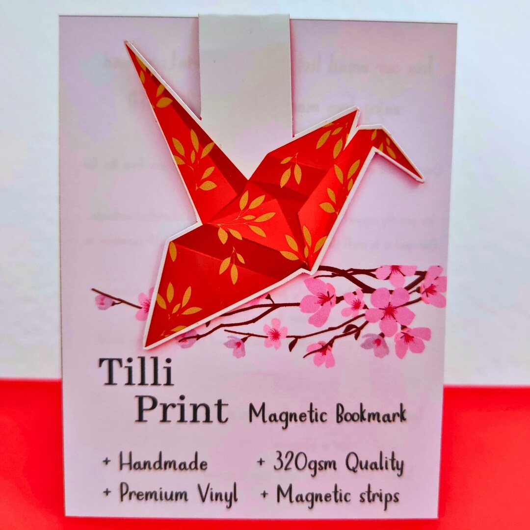 Crane Origami Bookmark Page Markers Etsy