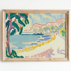 Impresión de Matisse, arte de pared imprimible de Henri Matisse, descarga digital de pintura de playa de Matisse, impresión artística de Matisse, póster imprimible de exposición