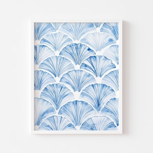 Coastal Cowgirl Seashell Print | Vintage Blue Beach House Art | Coastal Granddaughter Aesthetic | Printable Dorm Room Decor for College Girl