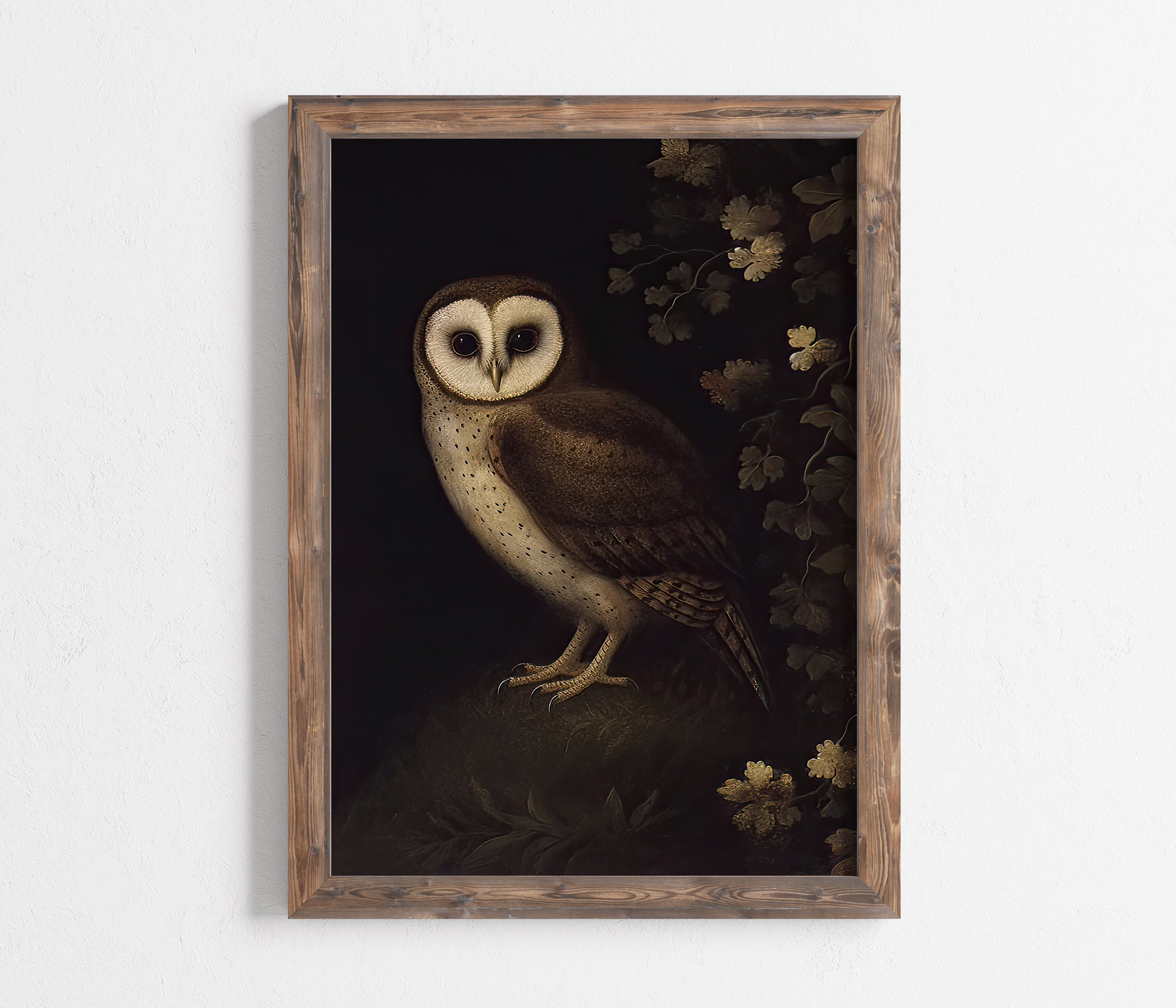 Vintage Owl Wall Art Dark Art Digital Download Dark Etsy