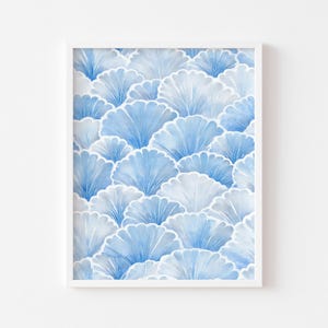 Coastal Cowgirl Seashell Print | Vintage Blue Beach House Art | Coastal Granddaughter Aesthetic | Printable Dorm Room Decor for College Girl
