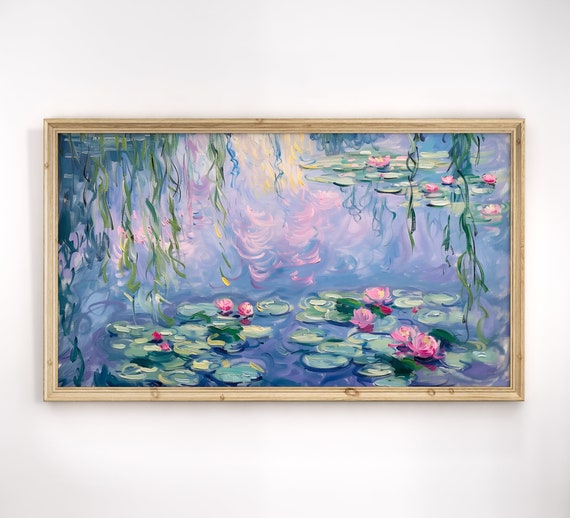イタリア 額絵 アートフレーム モネ 睡蓮 印象派 20407-138G イタリア製 輸入雑貨 直輸入 額絵 アートフレーム モネ 睡蓮