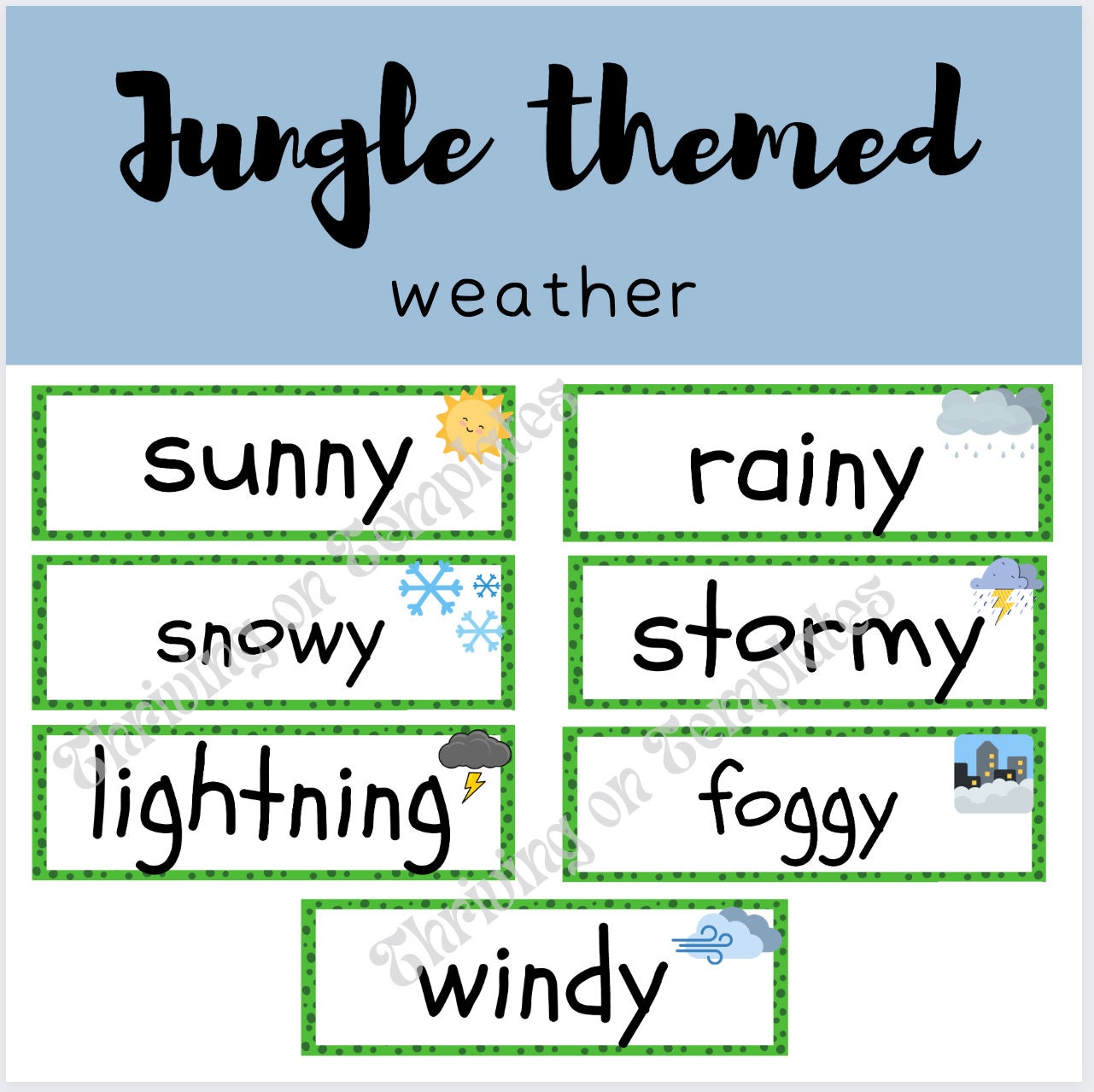 Jungle Classroom Templates | Printable - Etsy