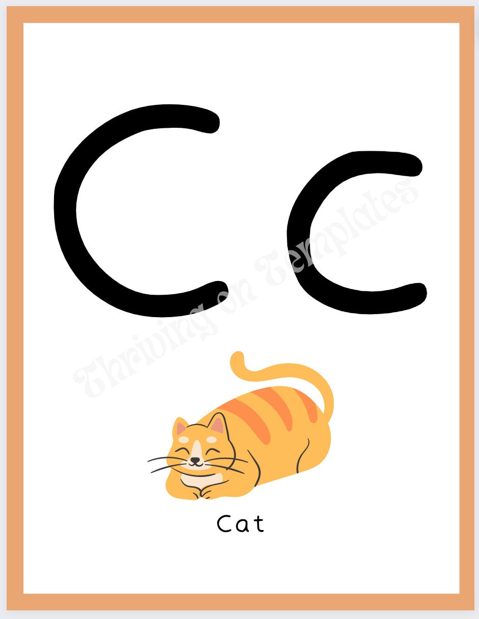 Alphabet Template | Printable | 26 Pages - Etsy