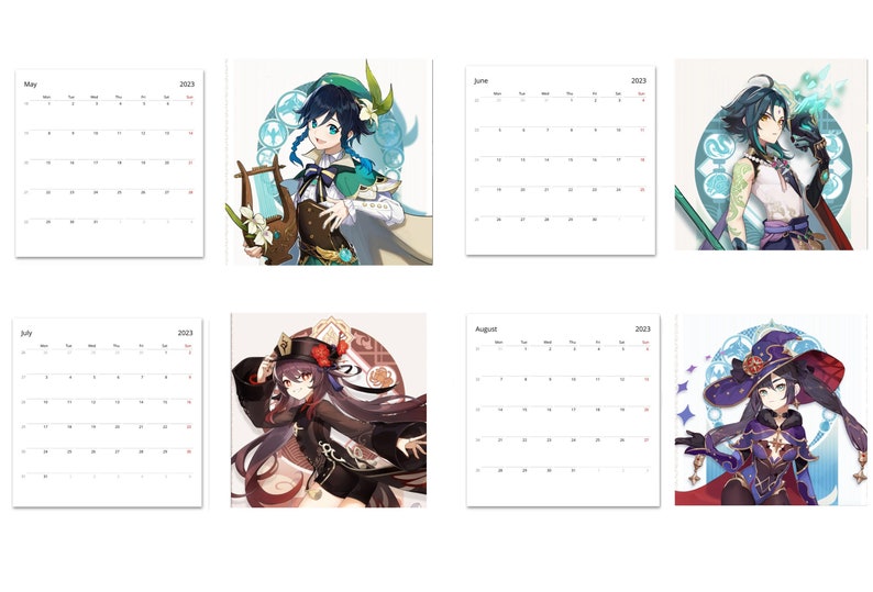 2023-genshin-impact-calendar-2023-calendar-video-game-etsy