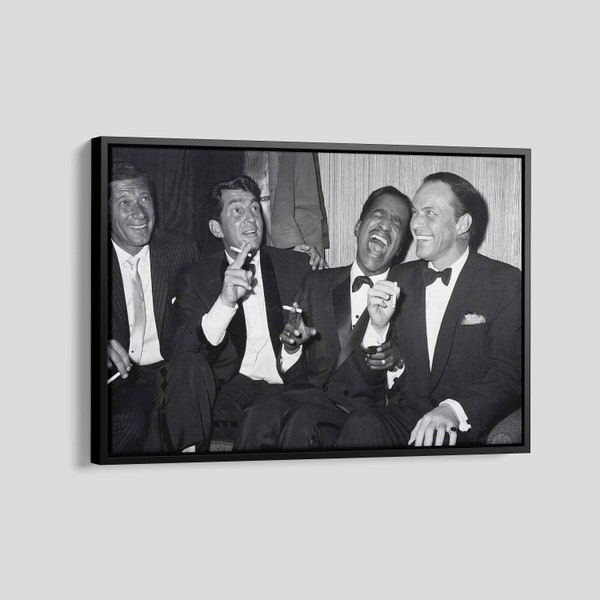 The Rat Pack Poster, The Rat Pack Print, The Rat Pack Canvas, Rat Pack Smoke Art, Frank Sinatra Poster, Dean Martin Print, Sammy Davis Jr