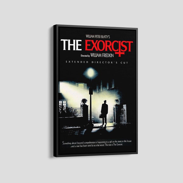 The Exorcist Movie Canvas, The Exorcist Movie Poster, The Exorcist 1973 Print, William Friedkin, Ellen Burstyn, Horror Movie Wall Decor