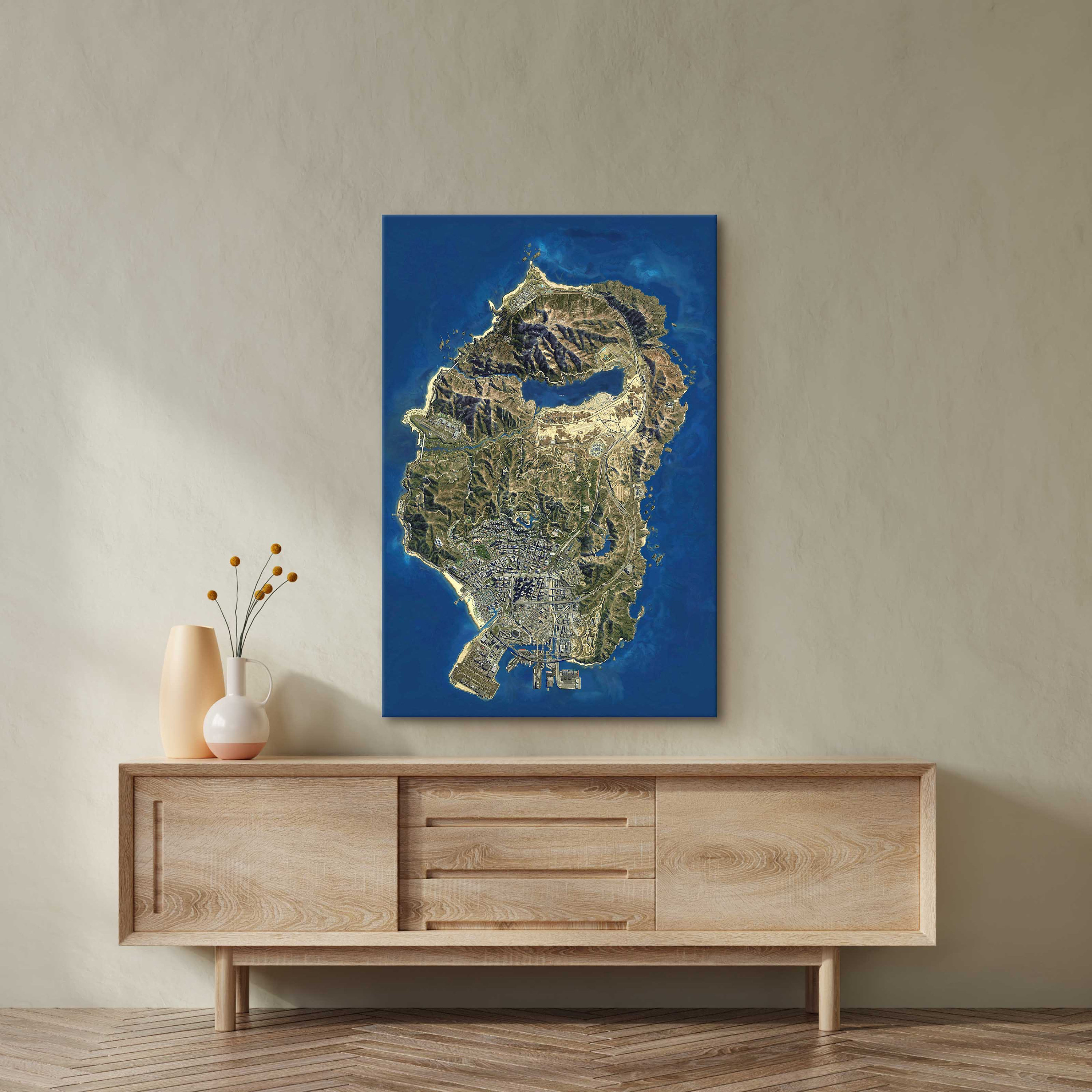 GTA V Map Print Grand Theft Auto V Map Canvas Grand Theft - Etsy Portugal
