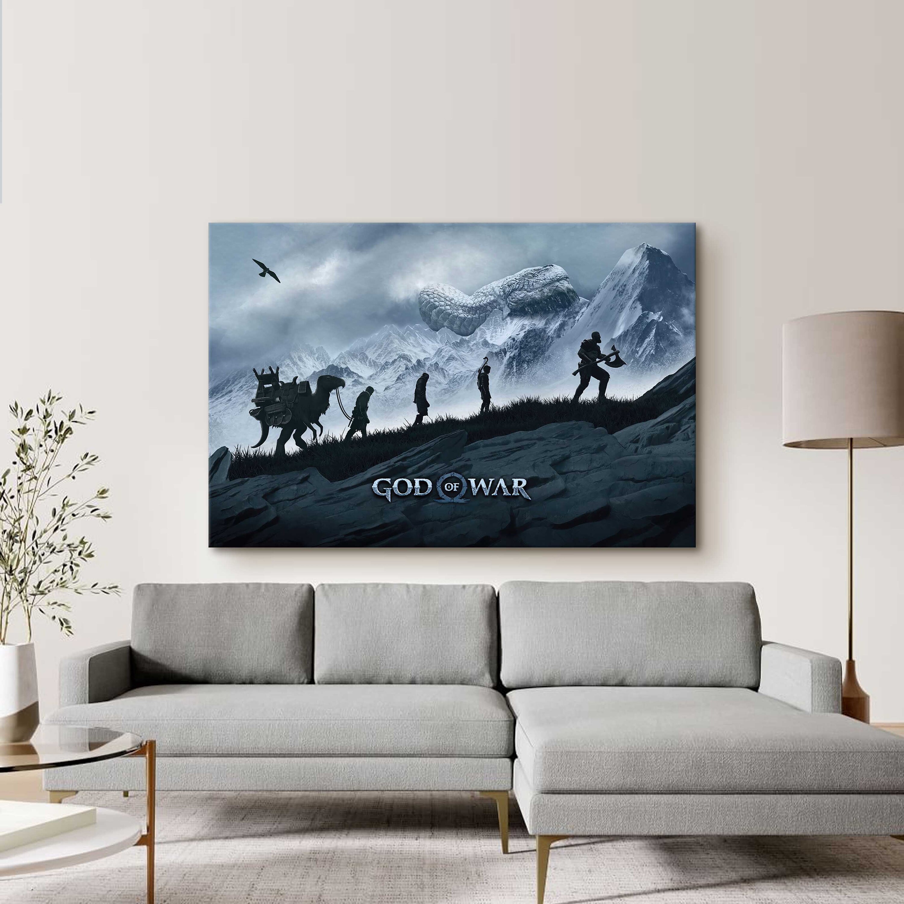 God of War Game Art Canvas God of War Road Poster Print Art Etsy