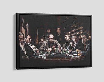 Gangsters Poker Night Canvas, Poker Night Poster, Poker Night Print, Gangsters Poster, Goodfellas Poster, Godfather Poster, Gangster Kunst