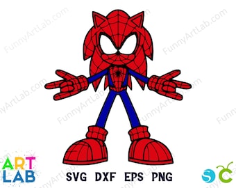Sonic Svg Spider Shirt Png, Sonic Png, Sonic Cricut Vector Layered Sonic Clipart SVG Silhouette cut Svg for Cricut Baby Shirt DIY svg