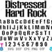 Distressed Hard Rock Font, Distressed Letters SVG Cricut, Rock Svg Font ...