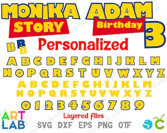 Toy Story Birthday Personalized Logo Diy Svg Png, Toy Story font, Toy Story Letters Svg Cricut, Toy Story Svg Logo, Toy Story Shirt Png Svg