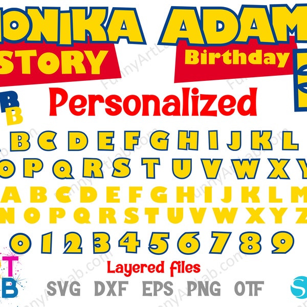 Toy Story Birthday Personalized Logo Diy Svg Png, Toy Story font, Toy Story Letters Svg Cricut, Toy Story Svg Logo, Toy Story Shirt Png Svg