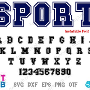 Sport Font OTF Sport Letters Svg Varsity Font College Font - Etsy