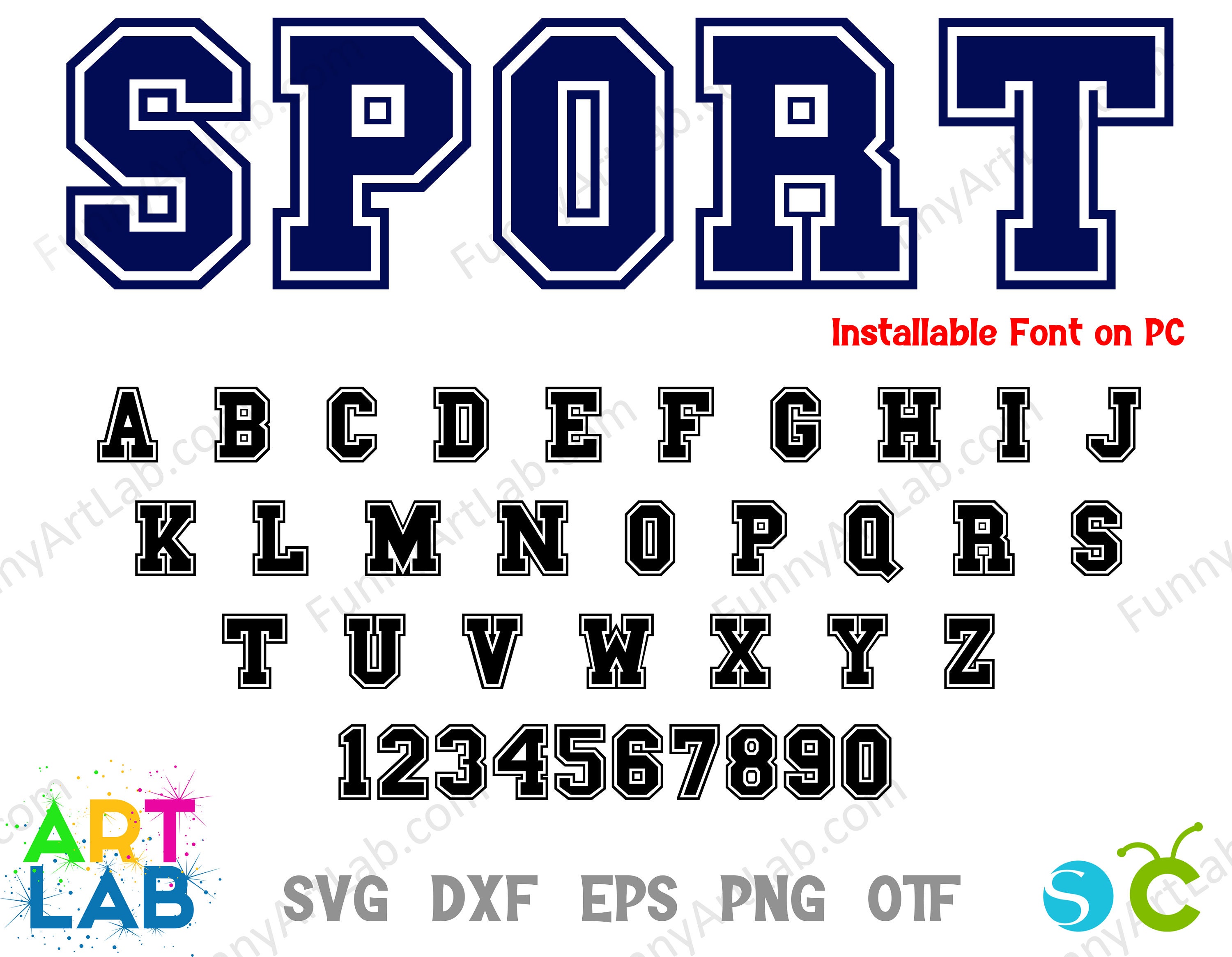 Sport Font OTF, Sport Letters Svg, Varsity Font, College Font Svg ...