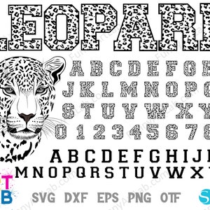Fuente Leopard (OTF), Letras Leopard SVG, Fuente Sport (Cricut), Letras Sport SVG, Fuente universitaria, Fuente universitaria SVG, Letras universitarias (Png), Leopard (Png)