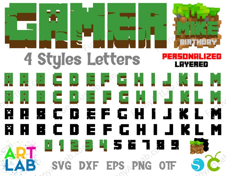 Gamer Svg Letters Layered Gamer Personalized Svg Cricut Game - Etsy