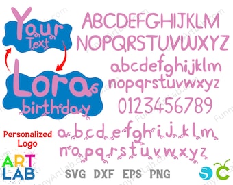 Baby Personalized Svg, Baby font SVG, Baby letters Svg, Pig letters with tails SVG PNG, Pig font Svg, Pig letters Cricut, Birthday shirt Diy