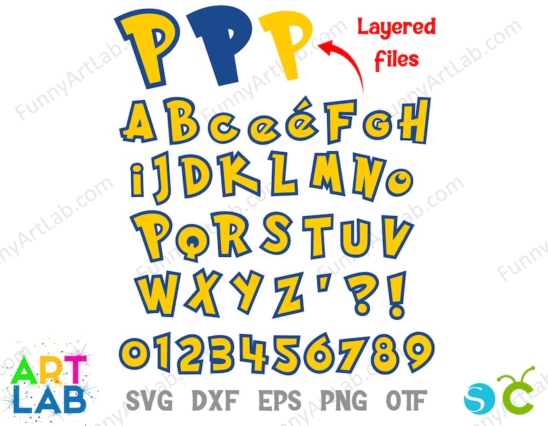 Anime Bundle Svg, Cartoon Letters Svg Cricut, Birthday Font, Baby Font ...