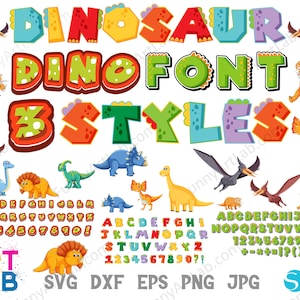 Letras de dinosaurio SVG, Fuente de dinosaurio SVG PNG, Fuente Dino Svg Dinosaurio Cricut Dinosaurio Png letras Dino Alfabeto Letras Png Svg Baby Font Svg