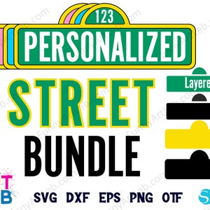 Licencia de arte divertido Calle Logotipo personalizado Calle SVG Cricut Capas Calle PNG Imprimir Calle Fuente OTF Calle Letras Svg Camiseta de cumpleaños SVG