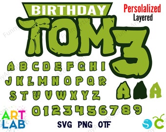 Baby Letters Svg, Baby font svg, Personalized Baby shirt Diy, Birthday Font Otf, Ninja Svg Letters, Birthday font Svg Layered Letters Cricut