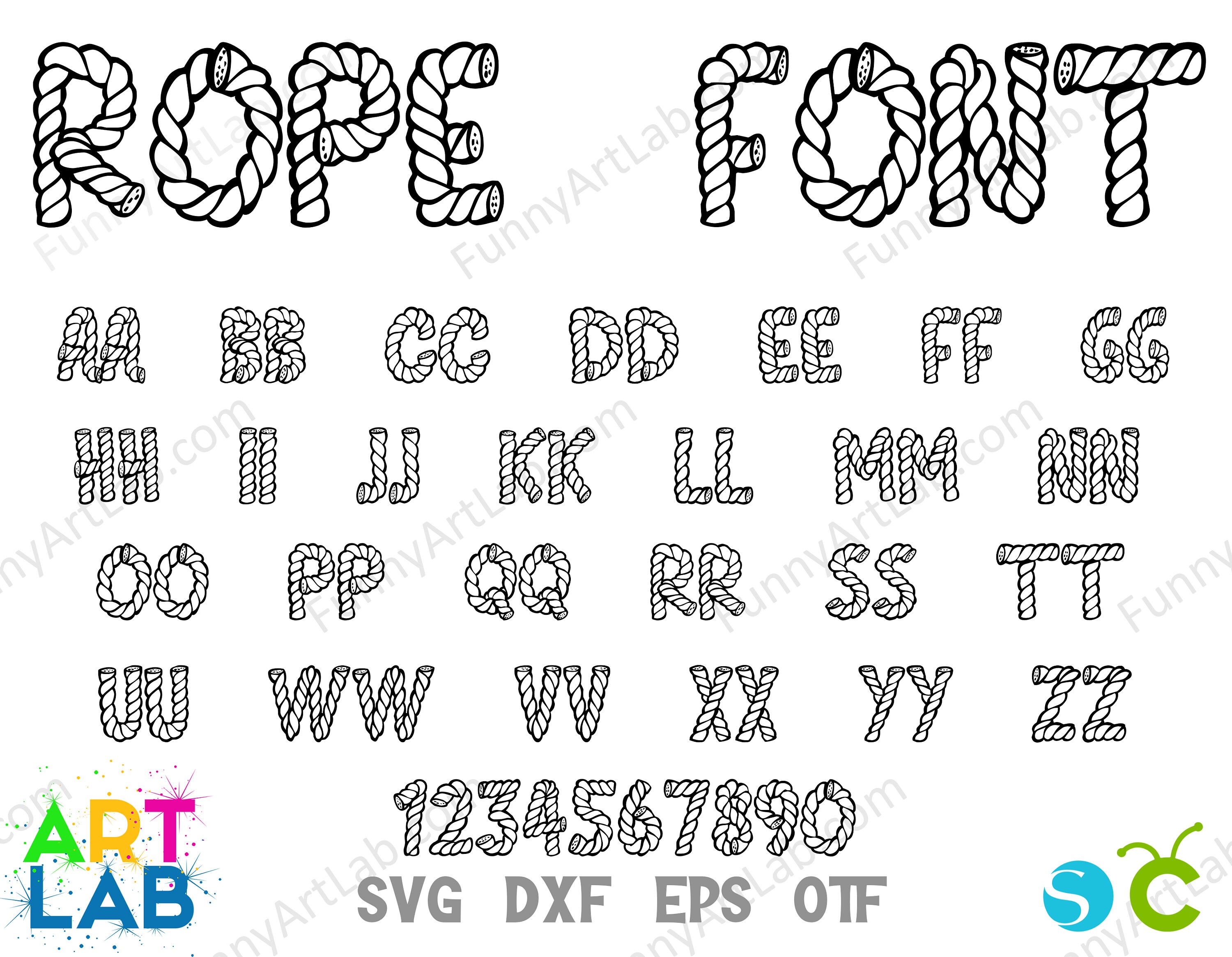 Reserved Rope Font Cowboy Rope Fonts Bundle, Cowboy Letters Svg, Western Font OTF, Western ...