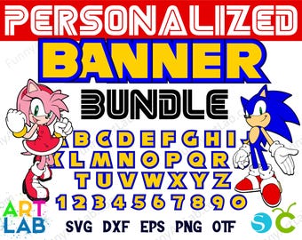 Sonic Svg-paket, Sonic-tröja diy, Sonic PNG-bokstäver Sonic-födelsedagsbanner PNG Sonic Svg-bokstäver Cricut Sonic-typsnitt Svg PNG Sonic-tröja Svg