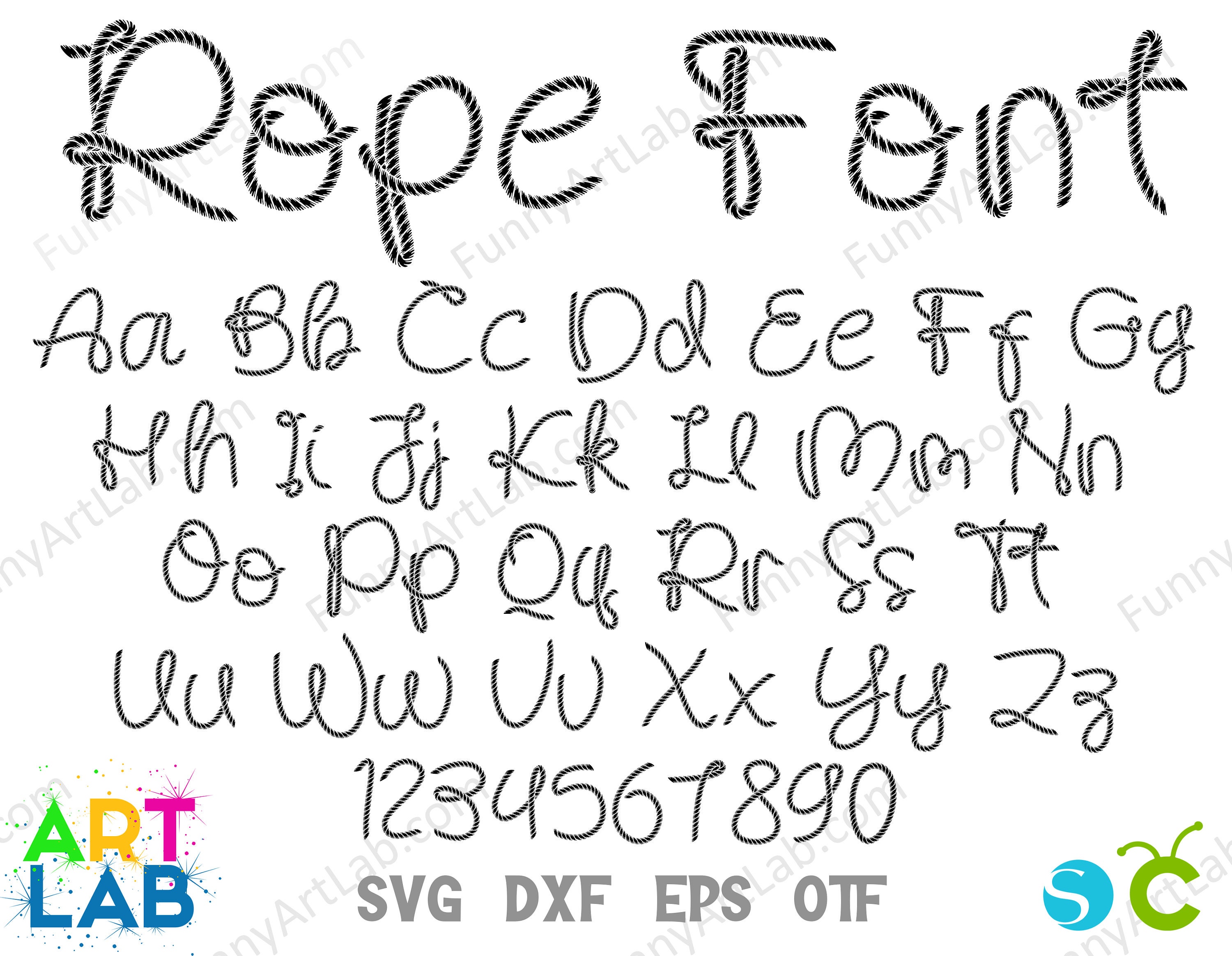Cowboy Rope Writing Cowboy Rope Fonts Bundle, Cowboy Letters Svg, Western Font OTF, Western ...
