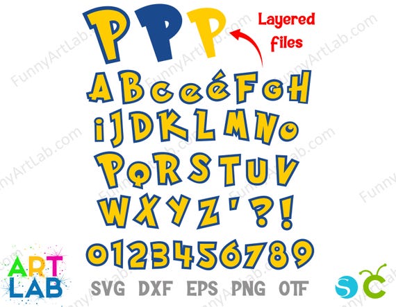 Anime Svg Bundle, Cartoon Letters Svg Cricut, Birthday Font, Baby Font, Baby shirt Diy Anime Layered Letters Svg Anime Cricut Letters Svg