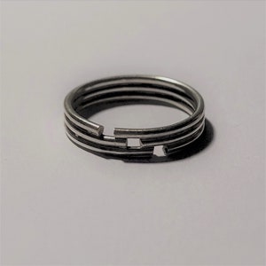 Verstelbare zilveren ring, zilveren ring voor heren, sterlingzilver, verstelbare ring